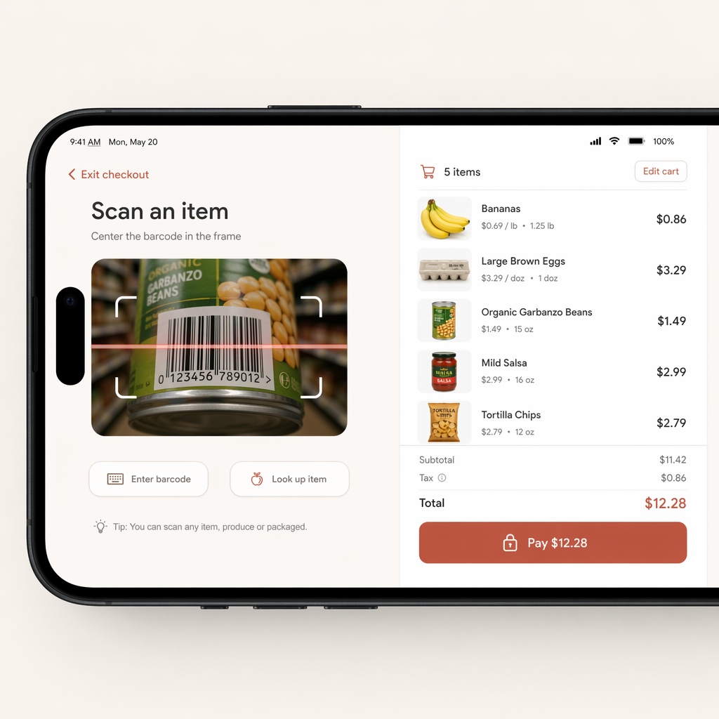 Migros app subitoGo self-checkout