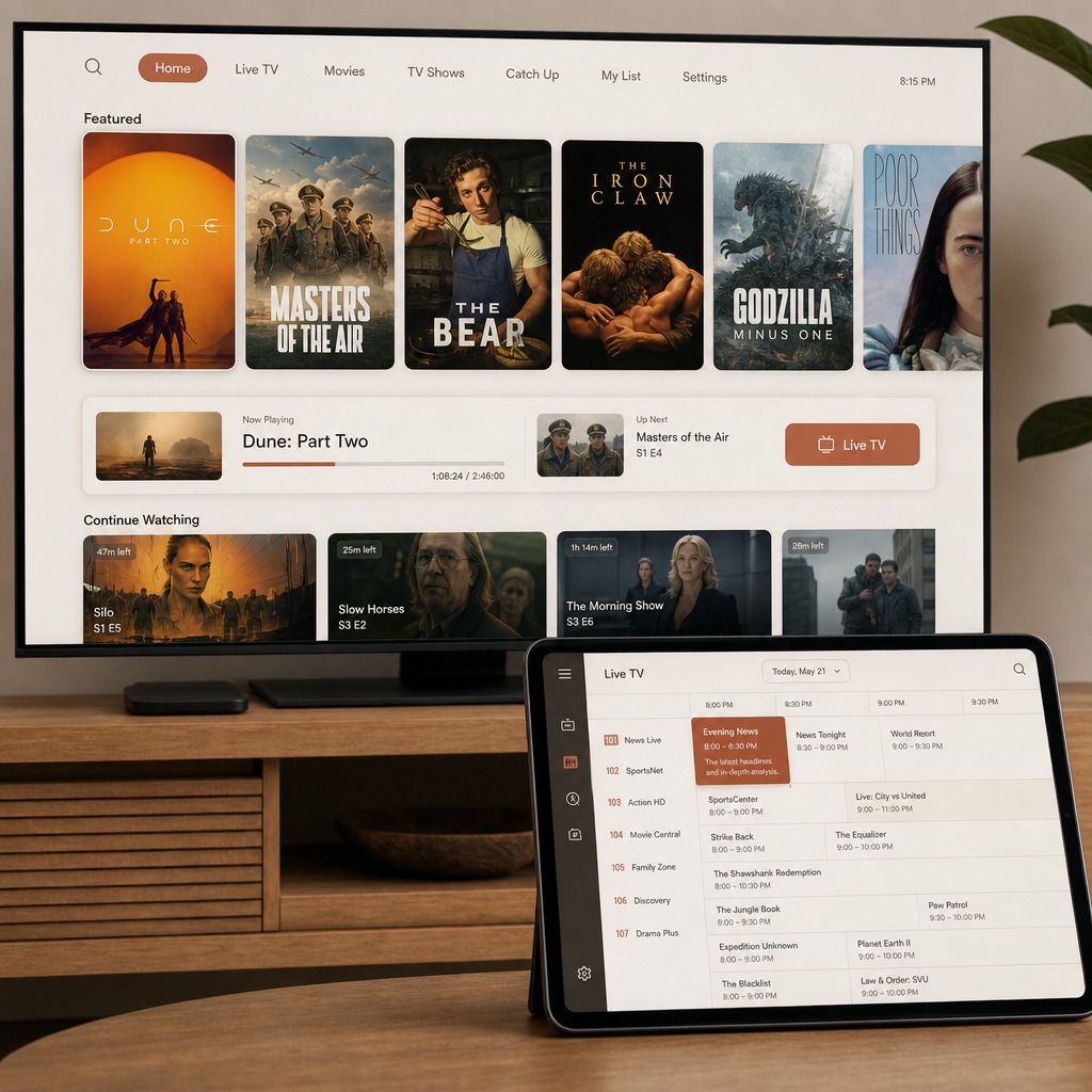 Netstream IP-TV on multiple devices
